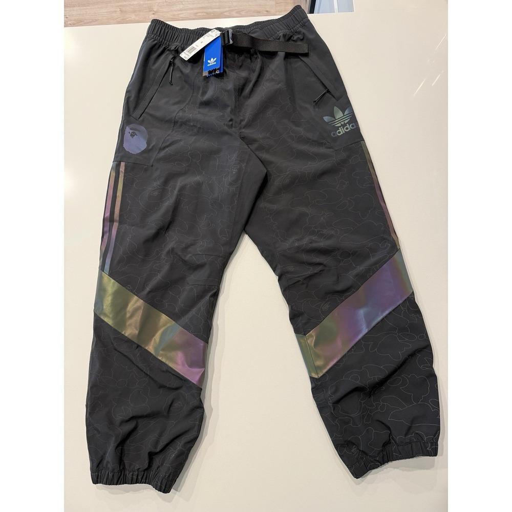 adidas x BAPE Slopetrotter Snowboard Pants Black DU0205 Mens Small NWT